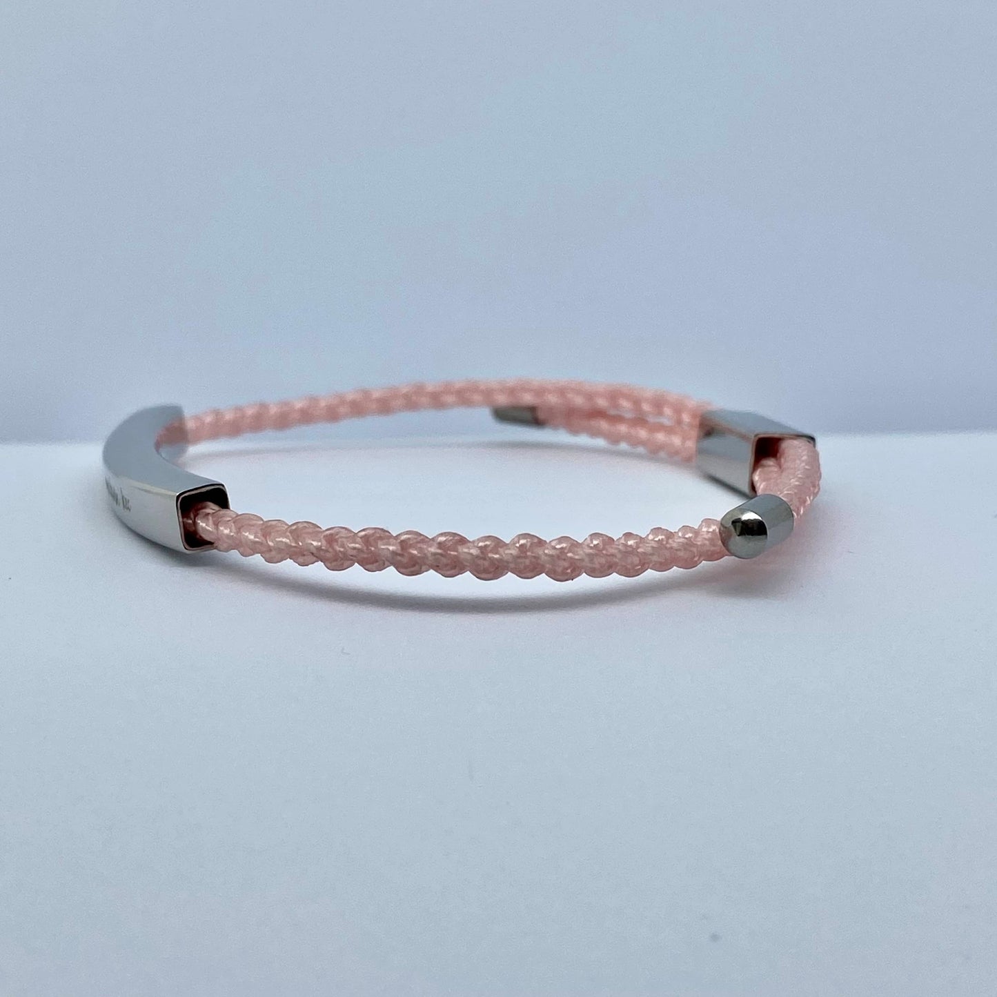 "He Māreikura Koe" Mental Health Bracelet (Pink/Silver)