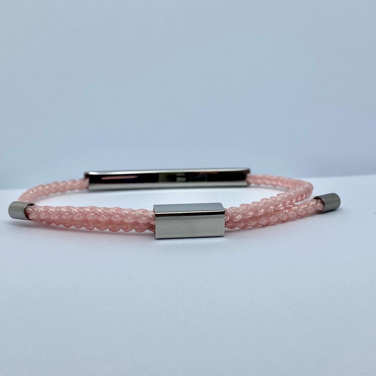 "He Māreikura Koe" Mental Health Bracelet (Pink/Silver)